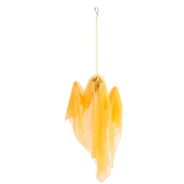 Fant&ocirc;me fluo &agrave; suspendre d&eacute;coration Halloween H40 cm