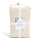 Drap housse 140x190cm 100% coton percale beige