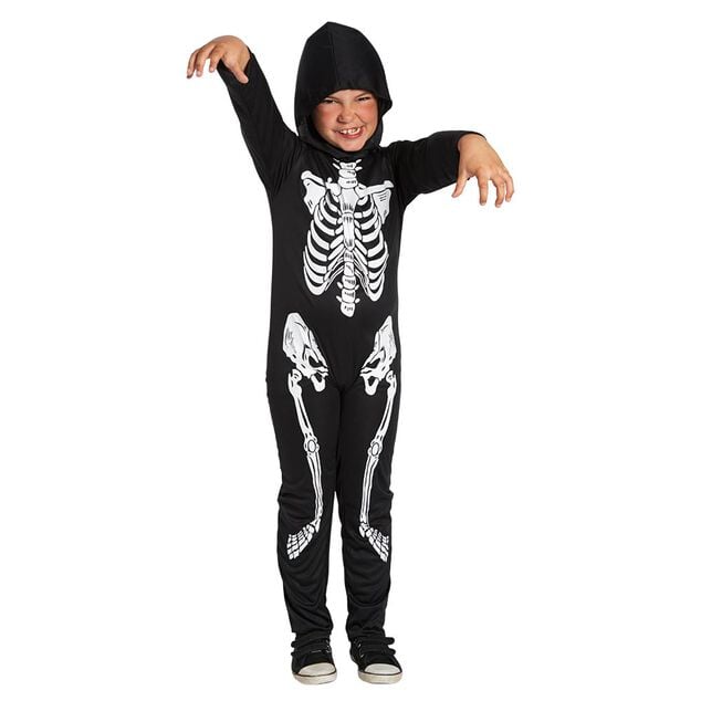 D&eacute;guisement enfant combinaison squelette Halloween 11/14 ans
