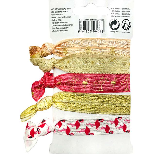 Bracelet tissu fantaisie x5