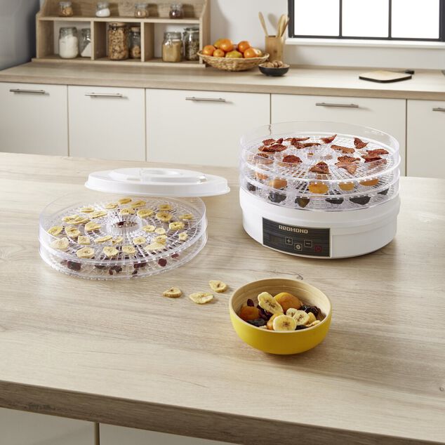 Déshydrateur alimentaire Homday 350W ABS blanc Ø30cm