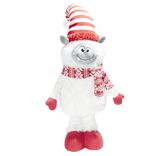 Personnage à poser yéti jambes extensibles H110cm - 2 modèles