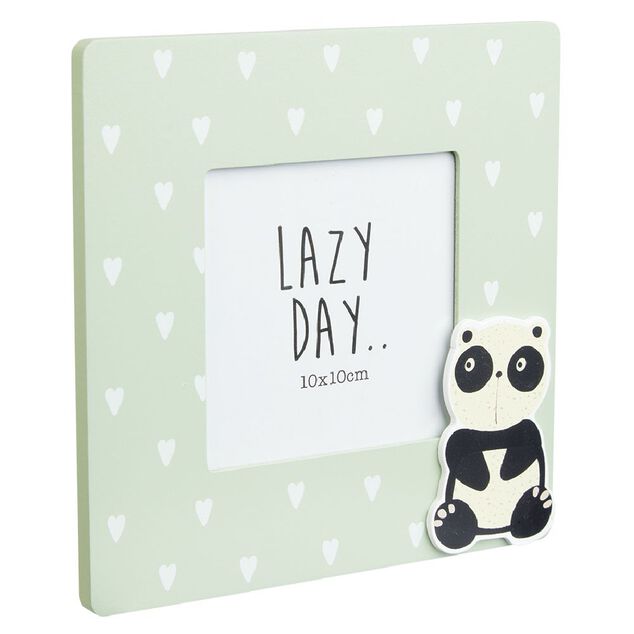 Cadre photo bois enfant d&eacute;cor animal 17x17cm pour photo 10x10cm (4 mod&egrave;les)