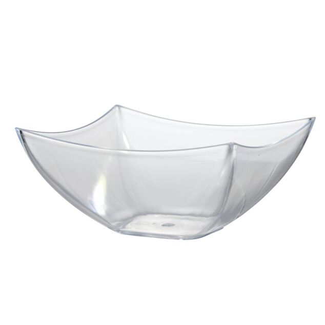 Verrine plastique x25 transparente r&eacute;utilisable 7,5x7,5xH3,5cm