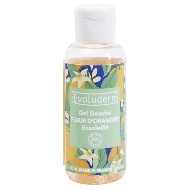 Gel douche Evoluderm fleur d'oranger ensoleill&eacute; 100ml