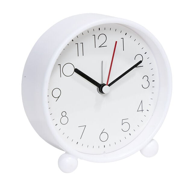 R&eacute;veil analogique &agrave; quartz en plastique avec alarme 11,5x4xH11cm (3 mod&egrave;les)