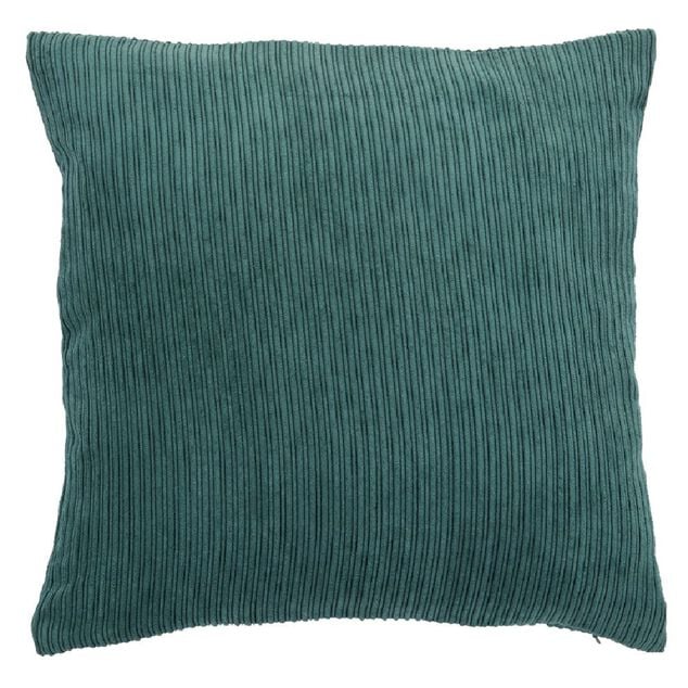 Housse de coussin imitation velours 40x40cm vert &agrave; rayures