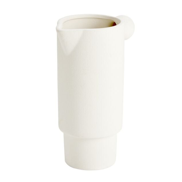 Vase c&eacute;ramique mate fa&ccedil;on pichet avec anse boule &Oslash;9,5xH21,5cm (2 mod&egrave;les)