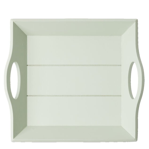 Plateau d&eacute;coratif en bois avec poign&eacute;e 22,5x20xH4cm (3 mod&egrave;les)