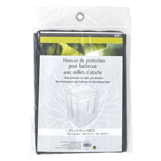 Housse de protection pour barbecue avec oeillets d'attaches