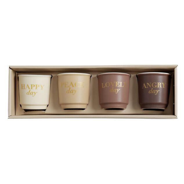 Tasse expresso x4 avec inscription message 80ml