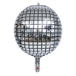 Ballon en 4D disco argent&eacute; 36cm