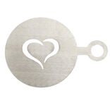 Pochoir de décoration de café x2 acier doré 8,5x12cm