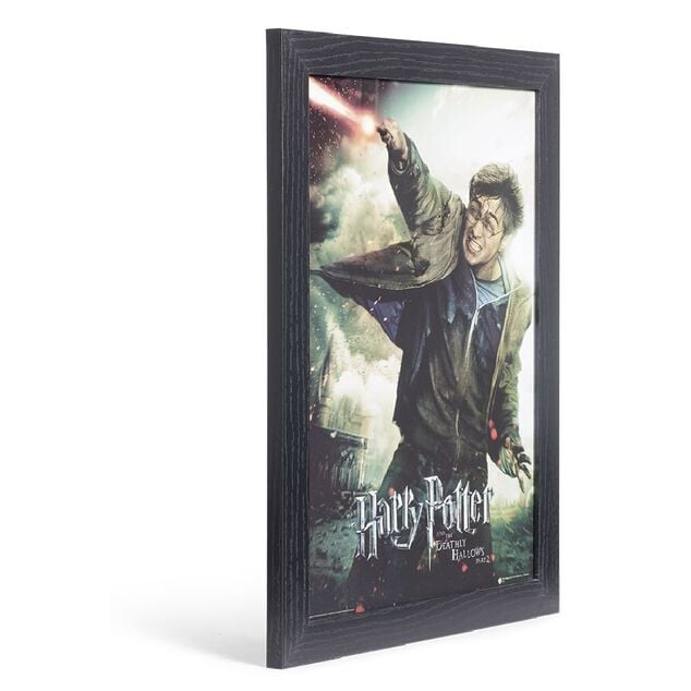 Affiche Harry Potter dans cadre bois noir 33,5x44,5xH1,5cm