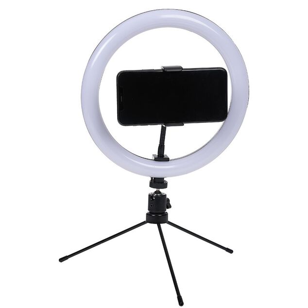 Anneau LED lumineux avec support pour smartphone