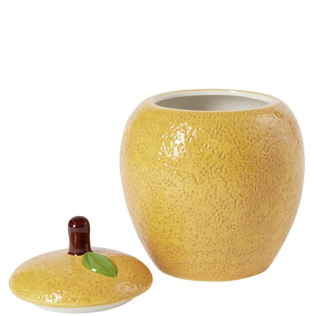 Bonbonni&egrave;re c&eacute;ramique forme fruit &Oslash;15xH20cm (2 mod&egrave;les poire ou orange)
