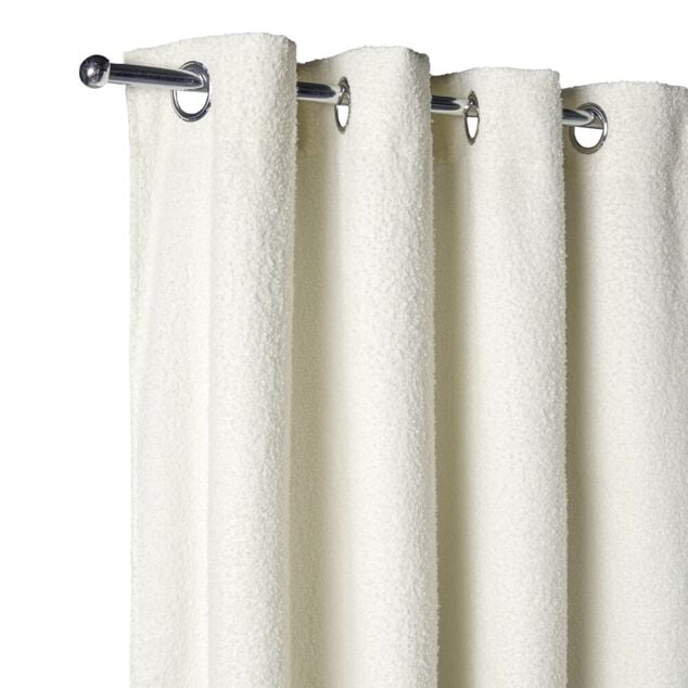Rideau à oeillets effet laine bouclette 140x240cm (2 modèles)