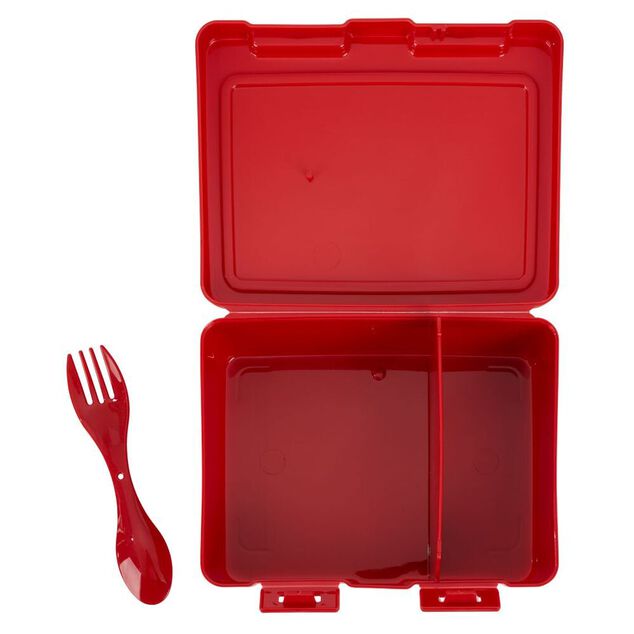 Lunch box &agrave; 2 compartiments - Bo&icirc;te alimentaire en plastique rose 1L