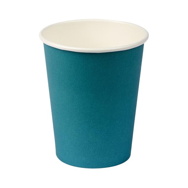 Gobelet bleu canard en carton 25 cl x12