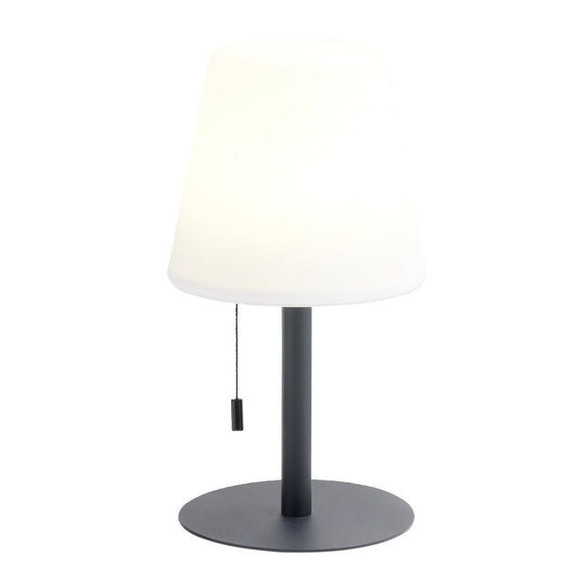 Lampe de table solaire blanche &agrave; poser &agrave; LED lumi&egrave;re variable &Oslash;16xH30,5cm