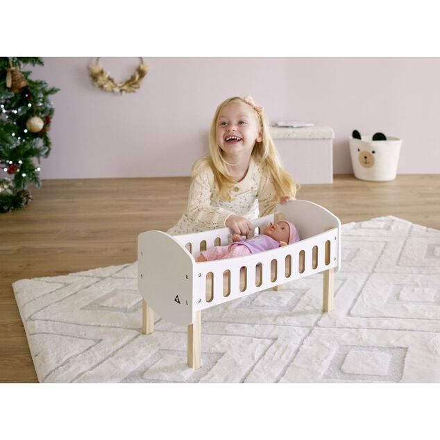 Lit pour poupon en bois