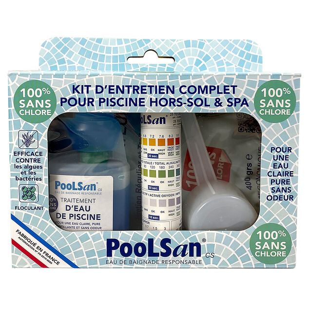 Kit d'entretien sans chlore pour piscine hors-sol et spa