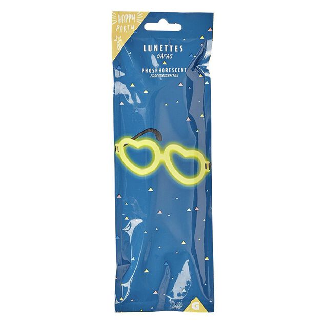 Paire de lunettes lumineuse en forme de coeur