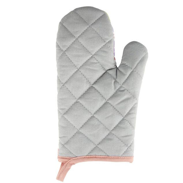 Gant de cuisine en coton motif fleuri 18x28cm