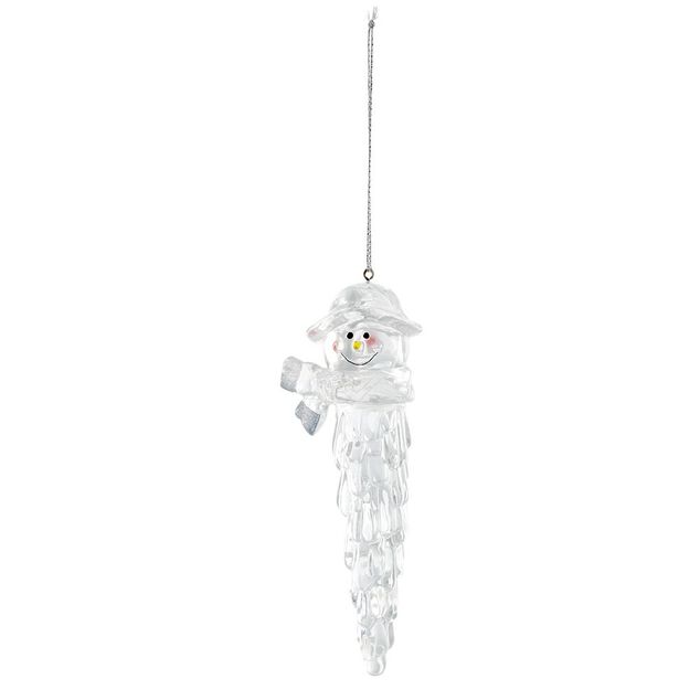 Stalactite en forme de bonhomme de neige &agrave; suspendre No&euml;l