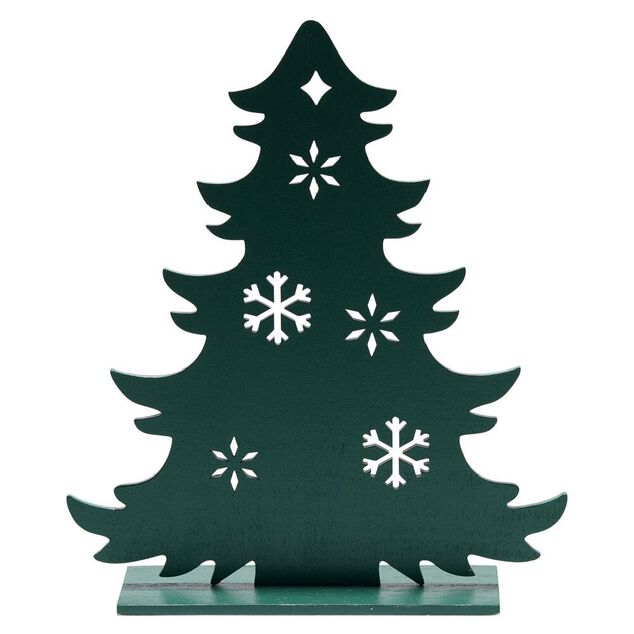 Décoration à poser sapin plat en bois - 4 modèles