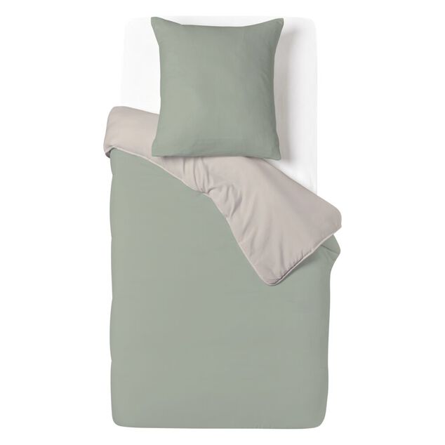 Parure de lit 1 personne 140x200cm uni &agrave; glissi&egrave;re 2 pi&egrave;ces (2 mod&egrave;les)