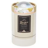 Bougie dans pot avec couvercle d&ocirc;me en cristal assorti