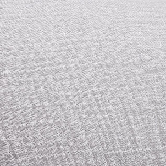 Parure de lit 2 personnes 240x220cm gaze de coton blanc uni