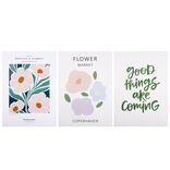 Poster papier x3 th&egrave;me floral 30x40cm (3 mod&egrave;les)