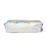 Trousse plastique transparente effet holographique 21x6,5cm