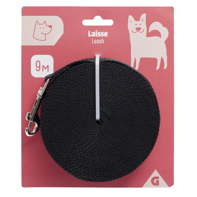 Laisse pour chien 9m longe noire