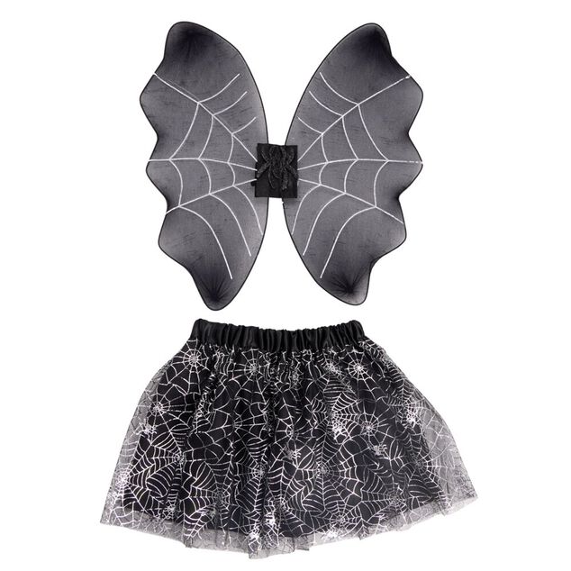 D&eacute;guisement enfant fille Halloween araign&eacute;e 2 pi&egrave;ces noir taille unique