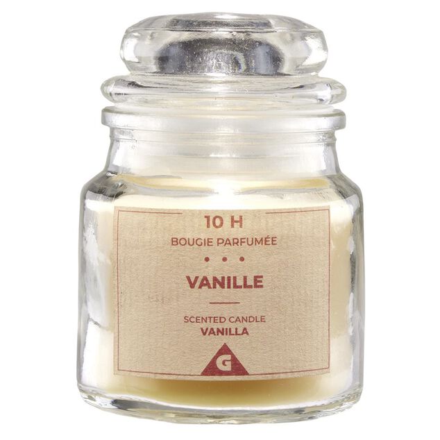Bougie parfum&eacute;e dans bonbonni&egrave;re (8 mod&egrave;les)