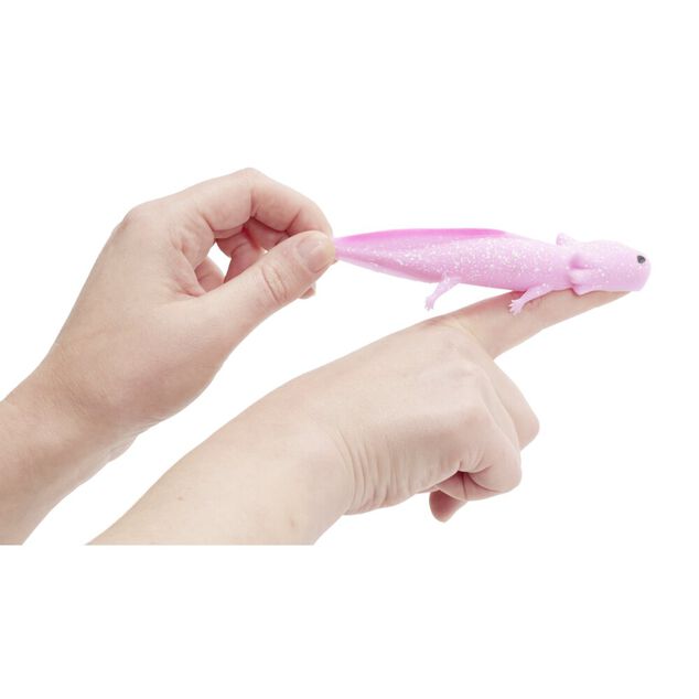 Lot de 2 jouets &agrave; catapulter axolot gluant rose et vert