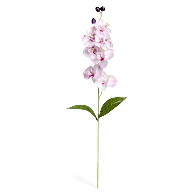 Fleur artificielle tige orchid&eacute;e rose 7 t&ecirc;tes H62cm