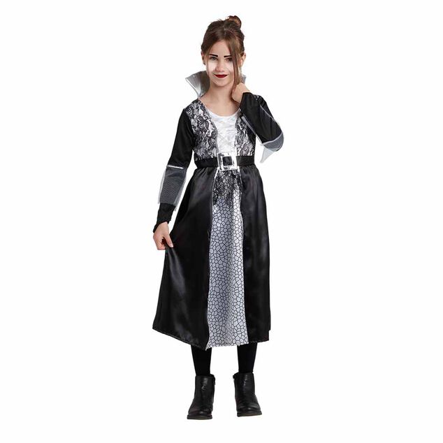 D&eacute;guisement fille Halloween vampire noir et blanc 7/10 ans