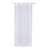 Voilage &agrave; oeillets uni blanc fil brillant