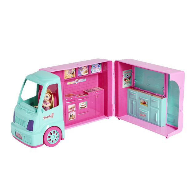 Camion glace avec poup&eacute;e Amelia 21 pi&egrave;ces