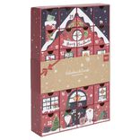 Calendrier de l'avent à remplir 24 cases en papier maison Noël 25,7x38,3cm