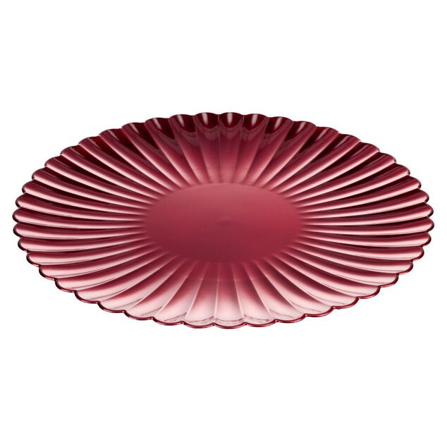 Sous-assiette forme fleur &Oslash;33 cm rouge