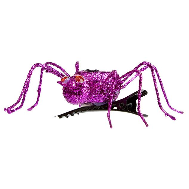 Barrette enfant Haloween d&eacute;cor araign&eacute;e