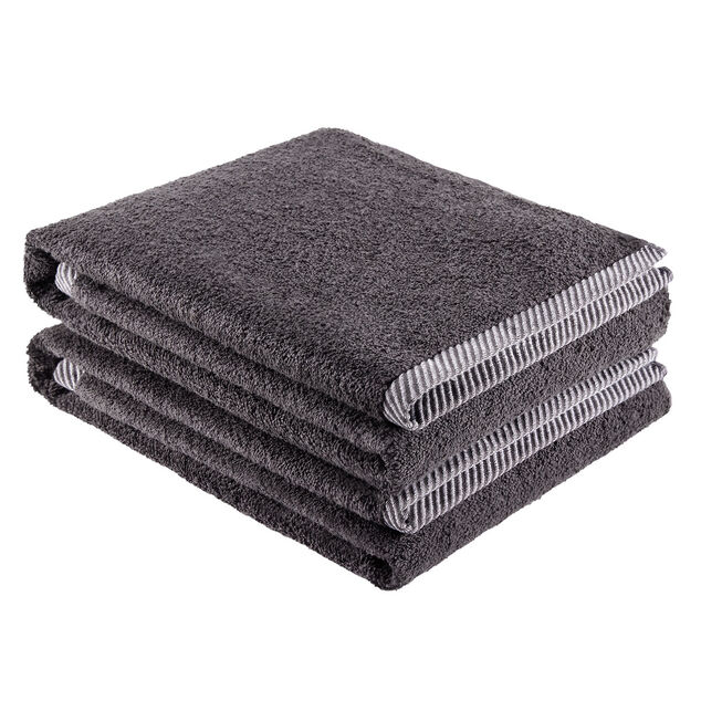 Serviette éponge x2 coton marron 50x150cm