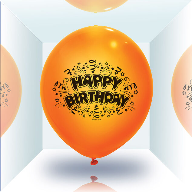 Ballon led color&eacute; Happy Birthday x 5