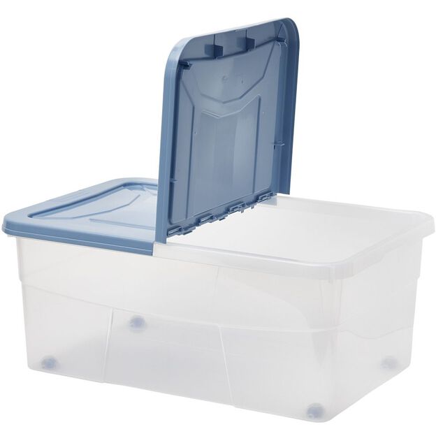 Box dessous de lit bleu 45L