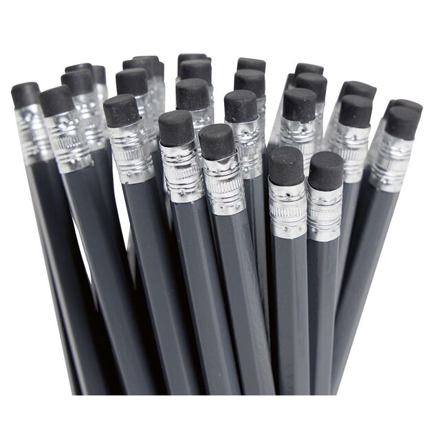 Crayon à papier en bois dans baril plastique x50